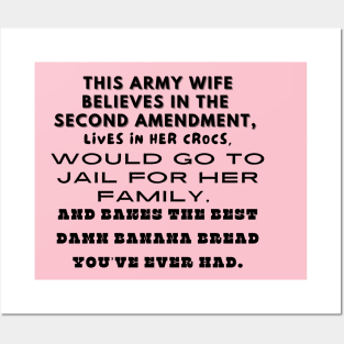 Proud Army Wife Posters and Art